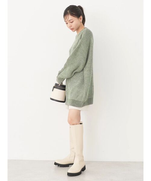 earth music&ecology（アースミュージックアンドエコロジー）の「シャイニーベロアモールチュニック（チュニック・レディース・ダークグレー/マスタード/グリーン/グレイッシュベージュ・FREE）」の18枚目の写真