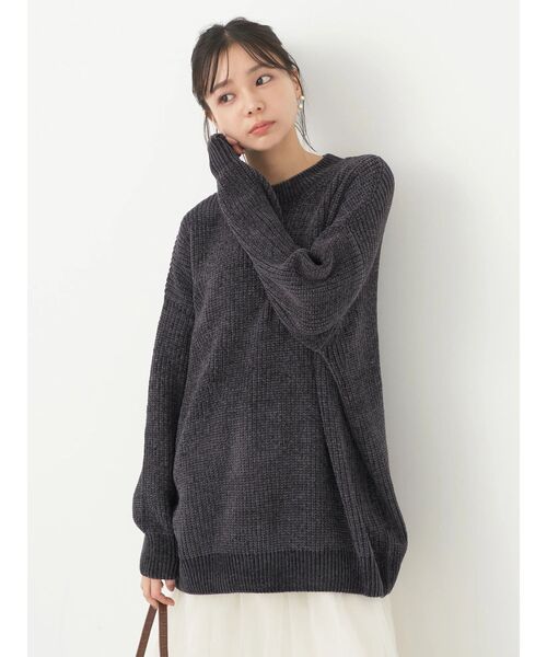 earth music&ecology（アースミュージックアンドエコロジー）の「シャイニーベロアモールチュニック（チュニック・レディース・ダークグレー/マスタード/グリーン/グレイッシュベージュ・FREE）」の20枚目の写真