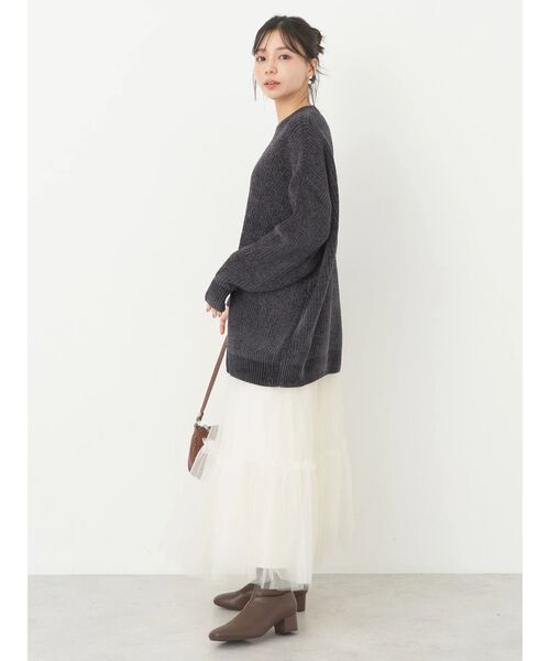 earth music&ecology（アースミュージックアンドエコロジー）の「シャイニーベロアモールチュニック（チュニック・レディース・ダークグレー/マスタード/グリーン/グレイッシュベージュ・FREE）」の22枚目の写真
