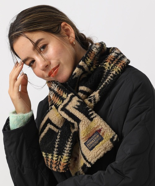 PENDLETON（ペンドルトン）の「【PENDLETON(ペンドルトン)ボアマフラー（マフラー・レディース・ブラウン/オフホワイト/ブラック・FREE）」の11枚目の写真
