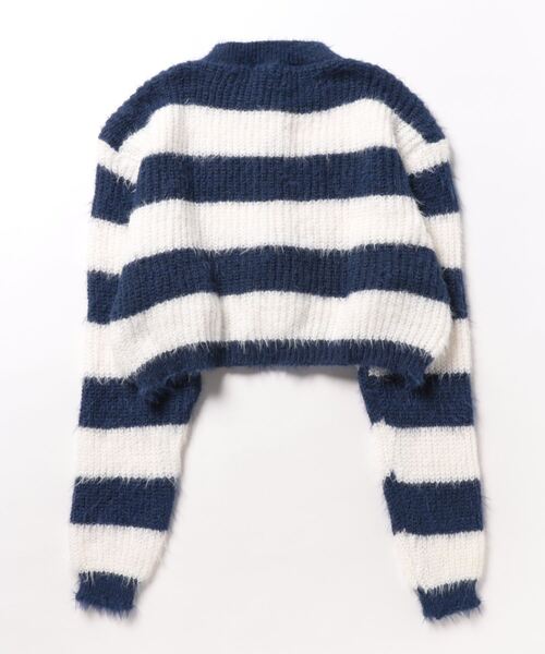 nemne store(ネンネストア)の「《Delfy》シャギーボーダーカーディガン(カーディガン/ボレロ・レディース・ブラック/ブラウン/ネイビー・フリー)」の13枚目の写真