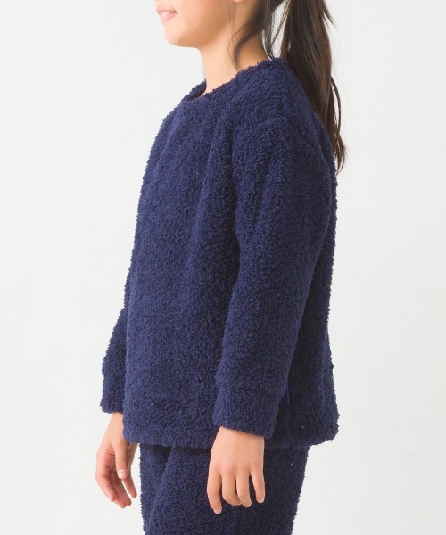 OMNES（オムネス）の「キッズあったかふわシャギープルオーバー長袖（Tシャツ/カットソー・キッズ・ネイビー/ピンク/ホワイト×ブルー・140/100/110/130/120）」の10枚目の写真
