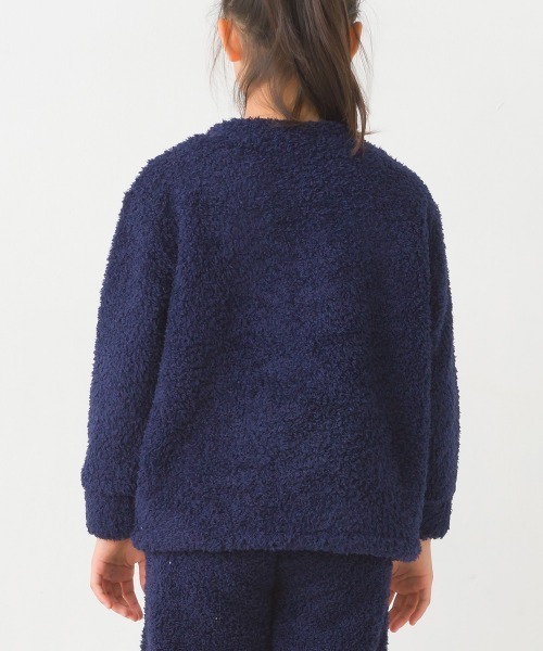 OMNES（オムネス）の「キッズあったかふわシャギープルオーバー長袖（Tシャツ/カットソー・キッズ・ネイビー/ピンク/ホワイト×ブルー・140/100/110/130/120）」の11枚目の写真