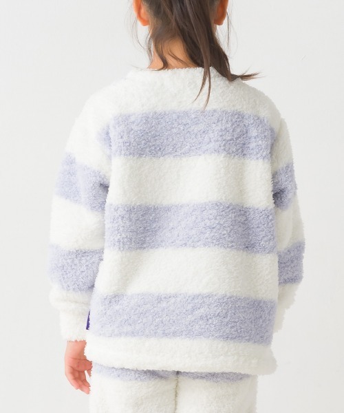 OMNES（オムネス）の「キッズあったかふわシャギープルオーバー長袖（Tシャツ/カットソー・キッズ・ネイビー/ピンク/ホワイト×ブルー・140/100/110/130/120）」の6枚目の写真