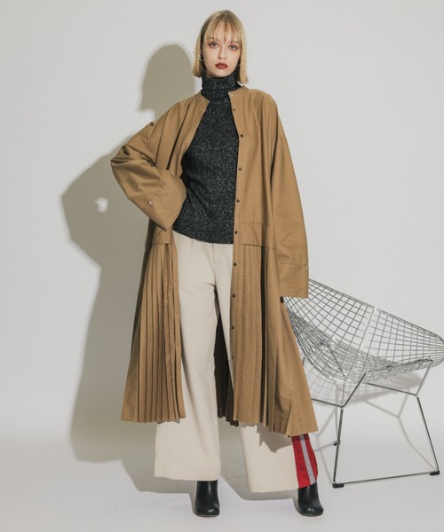 casane（カサネ）の「ラメリブタートルニット（ニット/セーター・レディース・アイボリー/ブラック/パープル/シルバー/ブラウン/ベージュ・FREE）」の14枚目の写真