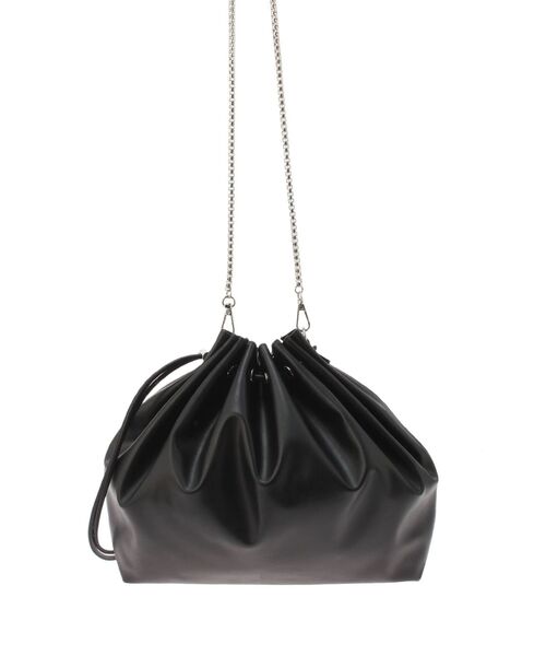 ELENDEEK(エレンディーク)の「プリーツドローストリングバッグ(ショルダーバッグ・レディース・ブラック/シルバー・FREE)」の20枚目の写真