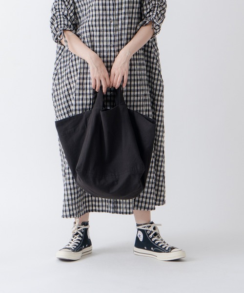 Kelen(ケレン)の「「KELEN/ケレン」ボックスバッグ(エコバッグ/サブバッグ・レディース・パープル/オレンジ/オフホワイト/ブラック/グリーン・FREE)」の3枚目の写真