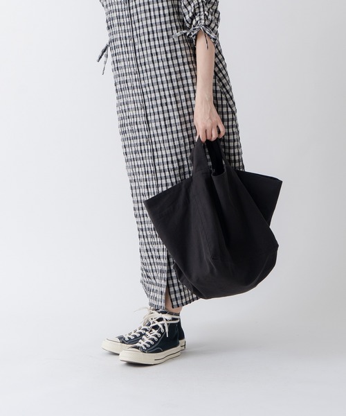 Kelen(ケレン)の「「KELEN/ケレン」ボックスバッグ(エコバッグ/サブバッグ・レディース・パープル/オレンジ/オフホワイト/ブラック/グリーン・FREE)」の11枚目の写真