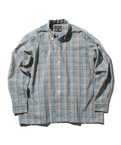 BEAMS PLUS（ビームスプラス）の「パナマ プレイド オープンカラー ボタンダウン シャツ（シャツ/ブラウス・メンズ・ブルー/グリーン/イエロー・S/L/XL/M）」の3枚目の写真