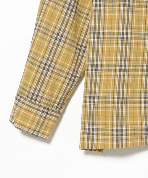 BEAMS PLUS（ビームスプラス）の「パナマ プレイド オープンカラー ボタンダウン シャツ（シャツ/ブラウス・メンズ・ブルー/グリーン/イエロー・S/L/XL/M）」の6枚目の写真