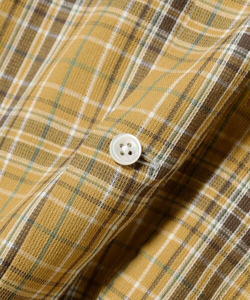 BEAMS PLUS（ビームスプラス）の「パナマ プレイド オープンカラー ボタンダウン シャツ（シャツ/ブラウス・メンズ・ブルー/グリーン/イエロー・S/L/XL/M）」の8枚目の写真