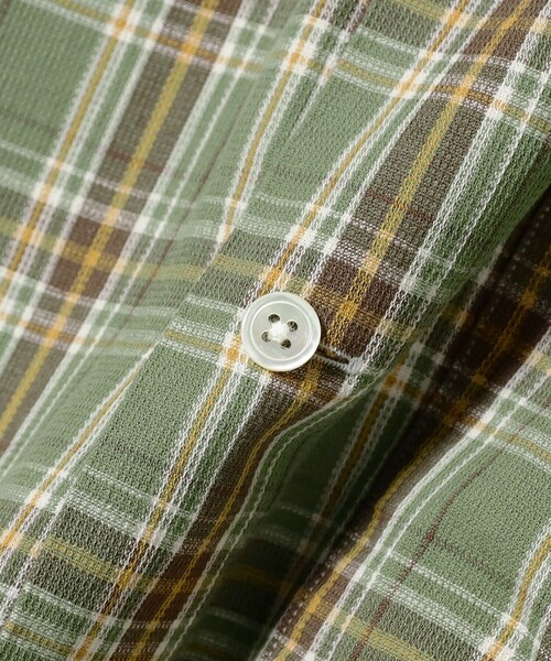 BEAMS PLUS（ビームスプラス）の「パナマ プレイド オープンカラー ボタンダウン シャツ（シャツ/ブラウス・メンズ・ブルー/グリーン/イエロー・S/L/XL/M）」の11枚目の写真