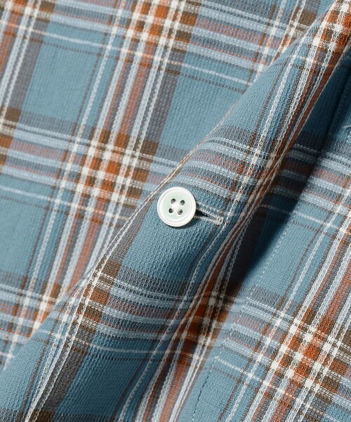 BEAMS PLUS（ビームスプラス）の「パナマ プレイド オープンカラー ボタンダウン シャツ（シャツ/ブラウス・メンズ・ブルー/グリーン/イエロー・S/L/XL/M）」の14枚目の写真