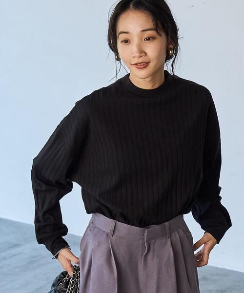 coen(コーエン)の「USAコットンリピTワイドリブロングスリーブTシャツ(Tシャツ/カットソー・レディース・ベージュ/ライム/オフホワイト/ブラック・M/L)」の15枚目の写真