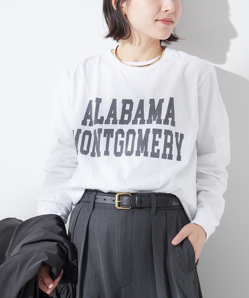 journal standard L'essage(ジャーナルスタンダードレサージュ)の「【ALABAMA】ロゴ ロングスリーブ Tシャツ(Tシャツ/カットソー・レディース・ブラック系その他/ブルー/ホワイト・FREE)」の18枚目の写真