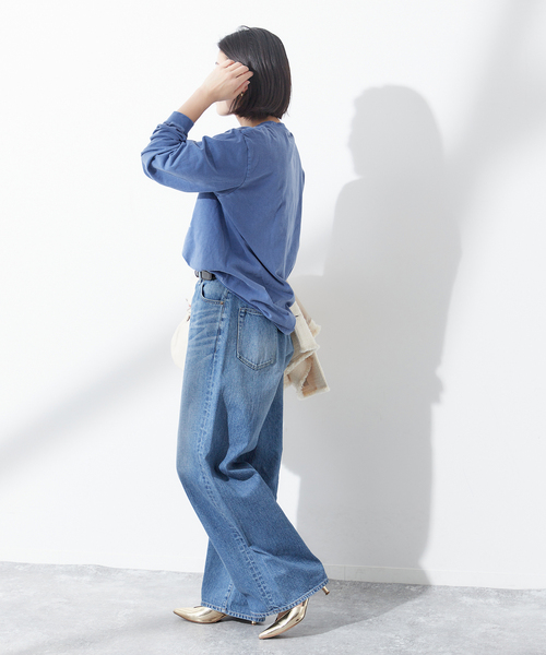 journal standard L'essage(ジャーナルスタンダードレサージュ)の「【ALABAMA】ロゴ ロングスリーブ Tシャツ(Tシャツ/カットソー・レディース・ブラック系その他/ブルー/ホワイト・FREE)」の22枚目の写真