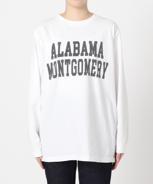 journal standard L'essage(ジャーナルスタンダードレサージュ)の「【ALABAMA】ロゴ ロングスリーブ Tシャツ(Tシャツ/カットソー・レディース・ブラック系その他/ブルー/ホワイト・FREE)」の4枚目の写真