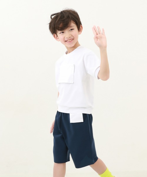 devirock(デビロック)の「防汚 ゼッケンがホックで付けられる体操服 半袖Tシャツ(ポロシャツ・キッズ・ホワイト・140cm/130cm/120cm/110cm/170cm/160cm/150cm)」の14枚目の写真