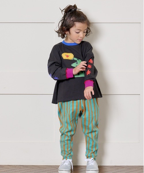 HOGAN RANCH WEAR（ホーガンランチウエア）の「ソデリブビッグロンT（90～140cm）（Tシャツ/カットソー・キッズ・ブルー/オフホワイト/ブラック/ベージュ・100/110/120/130/140/90）」の11枚目の写真