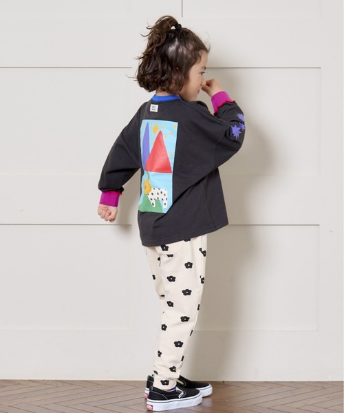 HOGAN RANCH WEAR（ホーガンランチウエア）の「ソデリブビッグロンT（90～140cm）（Tシャツ/カットソー・キッズ・ブルー/オフホワイト/ブラック/ベージュ・100/110/120/130/140/90）」の14枚目の写真