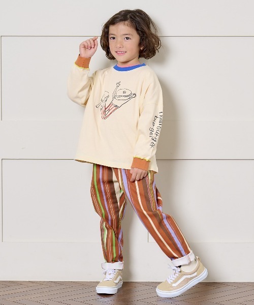 HOGAN RANCH WEAR（ホーガンランチウエア）の「ソデリブビッグロンT（90～140cm）（Tシャツ/カットソー・キッズ・ブルー/オフホワイト/ブラック/ベージュ・100/110/120/130/140/90）」の19枚目の写真