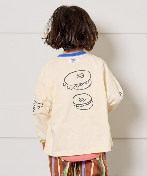 HOGAN RANCH WEAR（ホーガンランチウエア）の「ソデリブビッグロンT（90～140cm）（Tシャツ/カットソー・キッズ・ブルー/オフホワイト/ブラック/ベージュ・100/110/120/130/140/90）」の18枚目の写真