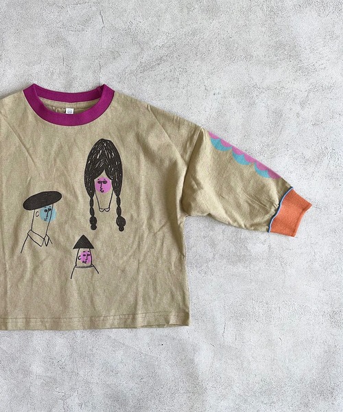 HOGAN RANCH WEAR（ホーガンランチウエア）の「ソデリブビッグロンT（90～140cm）（Tシャツ/カットソー・キッズ・ブルー/オフホワイト/ブラック/ベージュ・100/110/120/130/140/90）」の22枚目の写真