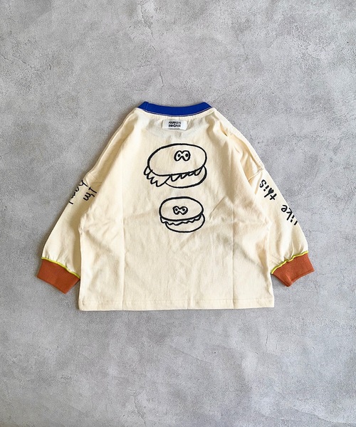 HOGAN RANCH WEAR（ホーガンランチウエア）の「ソデリブビッグロンT（90～140cm）（Tシャツ/カットソー・キッズ・ブルー/オフホワイト/ブラック/ベージュ・100/110/120/130/140/90）」の17枚目の写真