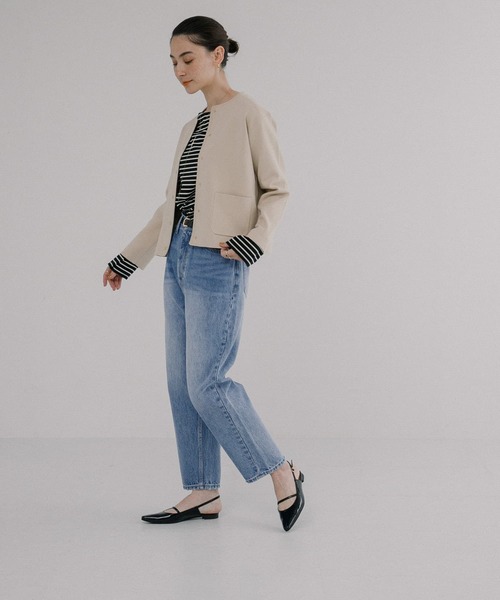 URBAN RESEARCH（アーバンリサーチ）の「ワイドテーパードデニムパンツ（デニムパンツ・レディース・ホワイト/インディゴブルー・38/36）」の16枚目の写真