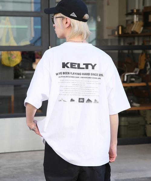 KELTY（ケルティ）の「【KELTY】別注 限定展開 Back Print vintage archive classical LOGO crewneck S/S Tee TYPE-1 ヴィンテージクラシカルロゴ半袖Tシャツ（Tシャツ/カットソー・レディース・ブラック/ホワイト/オレンジ/オリーブ・XS/L/M/S）」の5枚目の写真