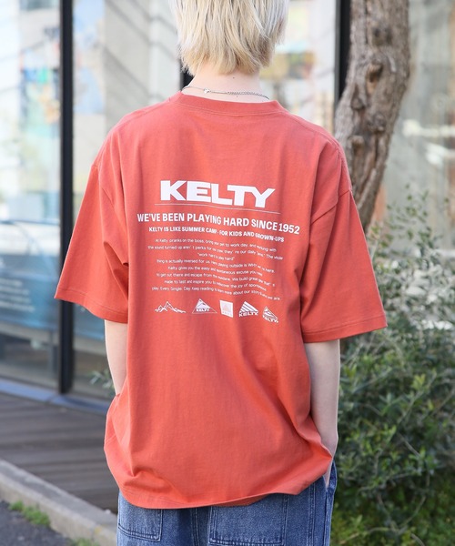 KELTY（ケルティ）の「別注【KELTY】限定展開/バックプリント ヴィンテージアーカイブ クルーネックTシャツ / 古着風 アメカジ 半袖T / ユニセックス（Tシャツ/カットソー・レディース・ブラック/ホワイト/オレンジ/オリーブ/ネイビー・XS/L/M/S）」の16枚目の写真