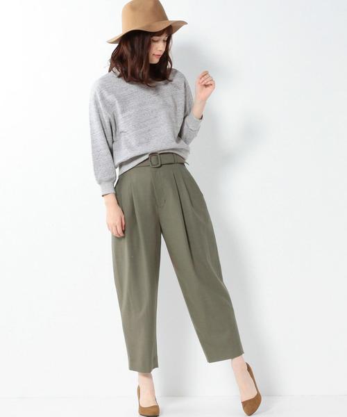 Another Edition（アナザーエディション）の「タックベルトワイドパンツ/AEBC　TUCK BELT WIDE PT◆（その他パンツ・レディース・ブラック/オリーブ・SMALL/MEDIUM）」の14枚目の写真