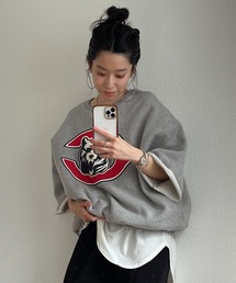wee9s | "信じてるぜKUMA" half sleeve sweat tee(スウェット)