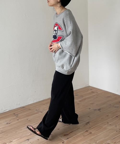 wee9s（ウィークス）の「"KUMA" half sleeve sweat tee（スウェット・レディース・グレー/ネイビー・FREE）」の14枚目の写真