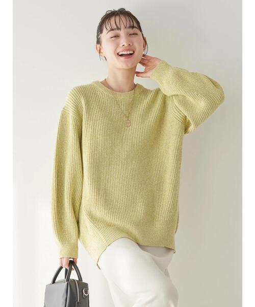 セール】片畦クルーネックニットプルオーバー（ニット/セーター