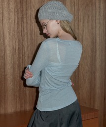 GIUNON | strech sheer tops / ストレッチシアートップス(Tシャツ/カットソー)