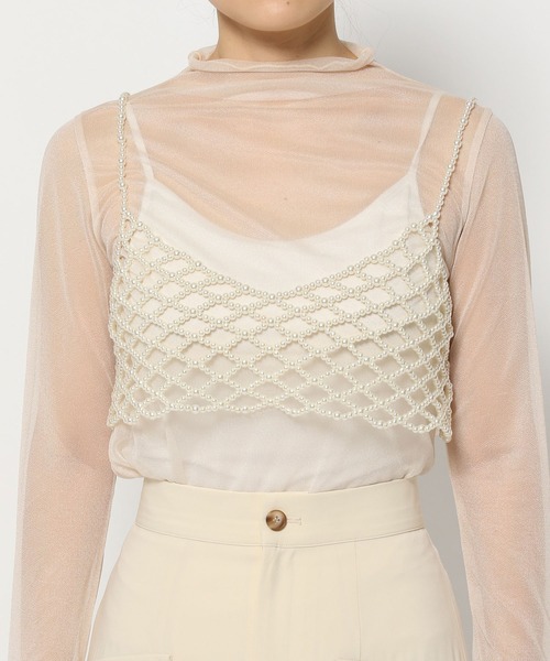 mysty woman（ミスティウーマン）の「［追加2］パールビスチェ　109018（ベスト・レディース・ホワイト系その他・FREE）」の5枚目の写真