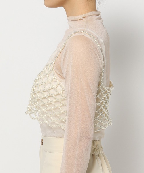 mysty woman（ミスティウーマン）の「［追加2］パールビスチェ　109018（ベスト・レディース・ホワイト系その他・FREE）」の7枚目の写真