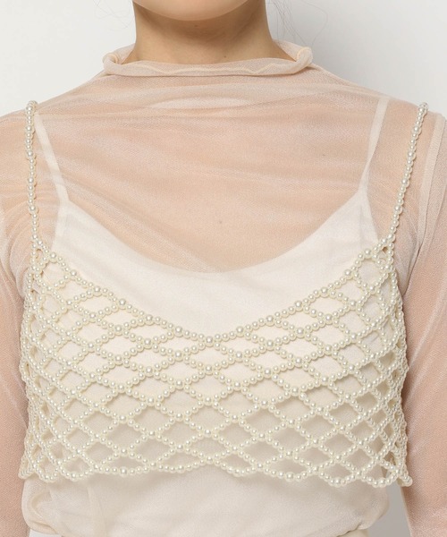 mysty woman（ミスティウーマン）の「［追加2］パールビスチェ　109018（ベスト・レディース・ホワイト系その他・FREE）」の9枚目の写真