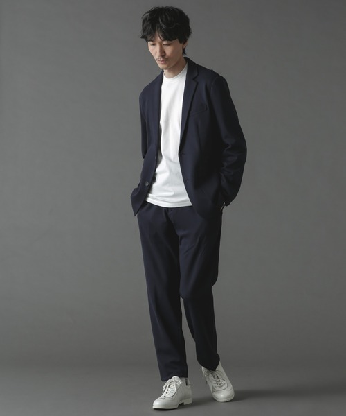 NANO universe（ナノユニバース）の「ジャケT(R) クルーネック 長袖（Tシャツ/カットソー・メンズ・グレー/ブラック/ホワイト/ネイビー・S/M/L/XL）」の15枚目の写真