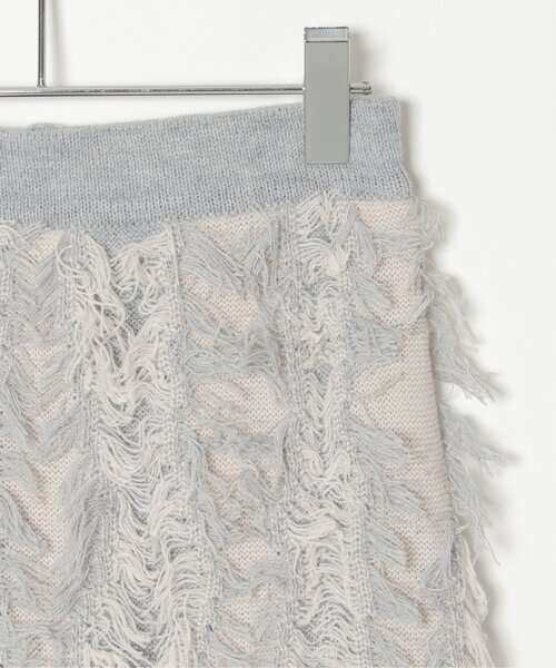 VENCEEXCHANGE(ヴァンスエクスチェンジ)の「ミックスフリンジスカート(スカート・レディース・ブラック/グレー/オフホワイト/その他2・FREE)」の8枚目の写真