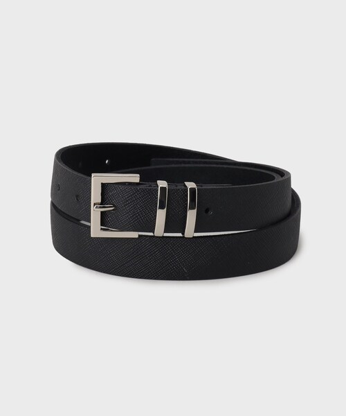 tk.TAKEO KIKUCHI（ティーケータケオキクチ）の「◆シンプルナローレザーベルト（ベルト・メンズ・ブラック系1/ブラック系/ブラック/ブラック系2・00）」の4枚目の写真