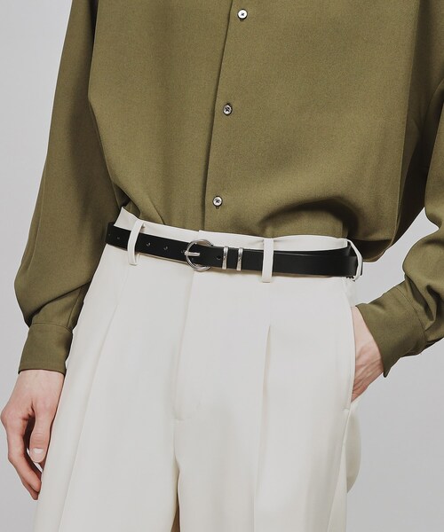 tk.TAKEO KIKUCHI（ティーケータケオキクチ）の「◆シンプルナローレザーベルト（ベルト・メンズ・ブラック系1/ブラック系/ブラック/ブラック系2・00）」の8枚目の写真