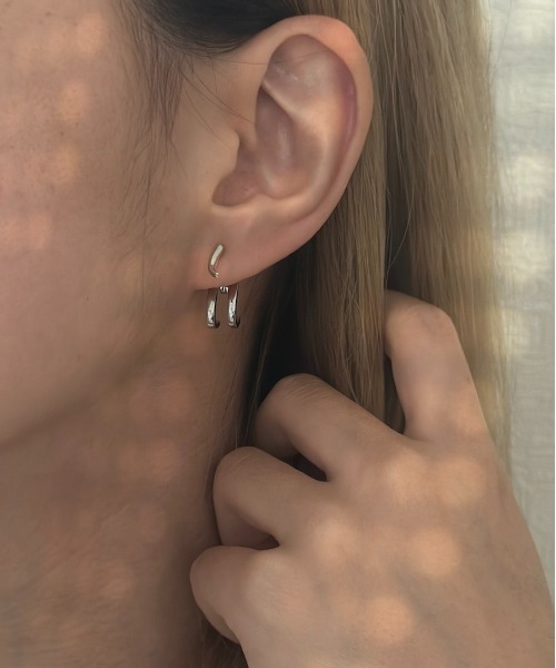Burner（バーナー）の「【OKUOKU　0909】デザイン ピアス 両耳用 oku-pierce-671686047053-4A【GBT】（ピアス（両耳用）・メンズ・シルバー・FREE）」の3枚目の写真