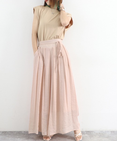 Miniministore(ミニミニストア)の「とろみパンツ レディース 綿麻スカンツ夏(スラックス・レディース・ブラック/アイボリー/ブラウン/ピンク/ライトブルー・FREE)」の21枚目の写真