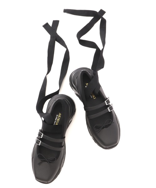 AKIKOAOKI(アキコアオキ)の「AKIKOAOKI /アキコアオキ/別注Giselle Faux-leather(ローファー・レディース・ブラック・36/37/38/39)」の4枚目の写真