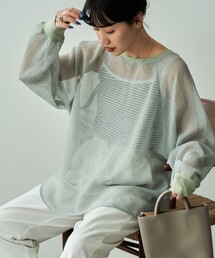 FREAK'S STORE | 限定展開　シワ加工 シアー ラグラン クルーネックプルオーバー(シャツ/ブラウス)