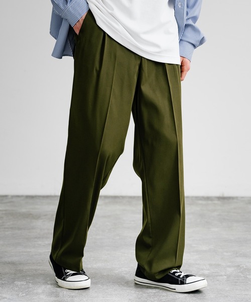 セミワイドテーパードスラックス（スラックス）｜Rocky Monroe