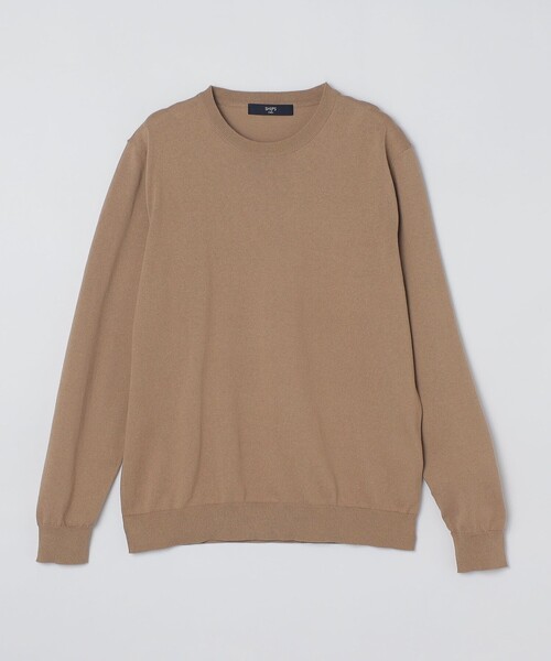 SHIPS Colors（シップス カラーズ）の「SHIPS Colors:〈洗濯機可能〉14G 天竺 クルーネック ニット（ニット/セーター・メンズ・カーキ/ネイビー/ダークグレー/ライトブルー・LARGE/MEDIUM/X-LARGE）」の3枚目の写真