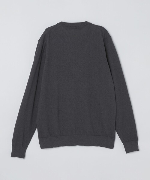 SHIPS Colors（シップス カラーズ）の「SHIPS Colors:〈洗濯機可能〉14G 天竺 クルーネック ニット（ニット/セーター・メンズ・カーキ/ネイビー/ダークグレー/ライトブルー・LARGE/MEDIUM/X-LARGE）」の6枚目の写真